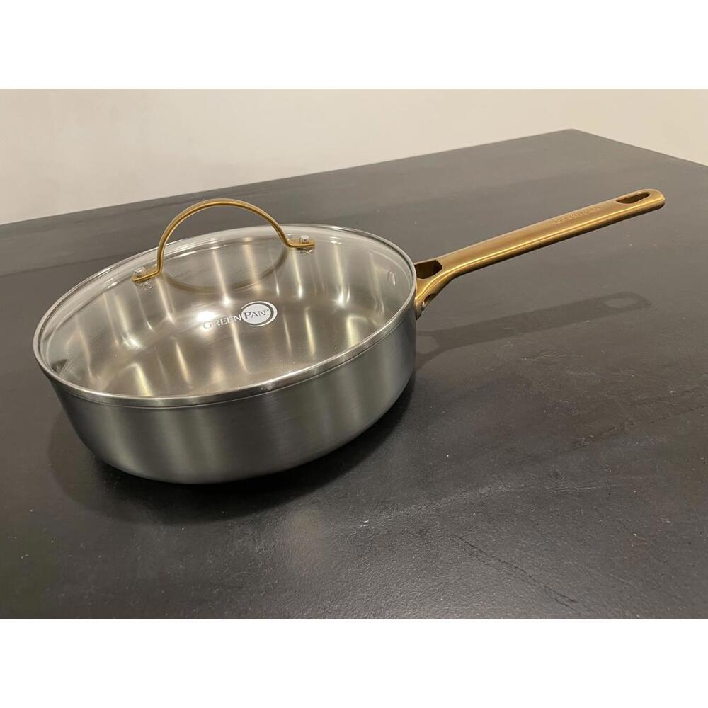 GreenPan Reserve Stainless Steel 3 Qt Sautepan With Lid